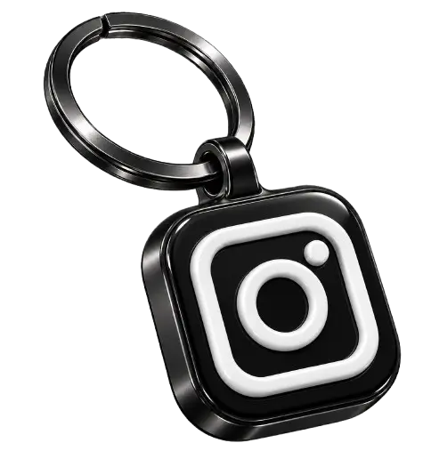 Chaveiro NFC personalizado com símbolo do Instagram